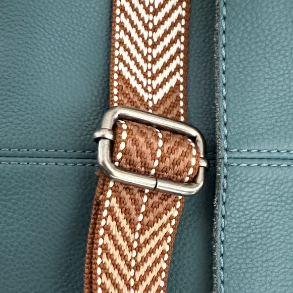 The Sak Blue Crossbody Bag with Chevron Strap - Picture 9 of 11